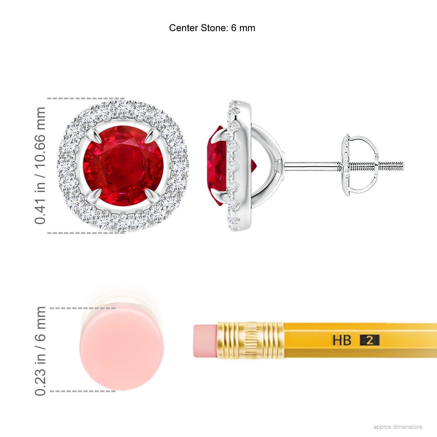 AAA - Ruby / 2.4 CT / 14 KT White Gold