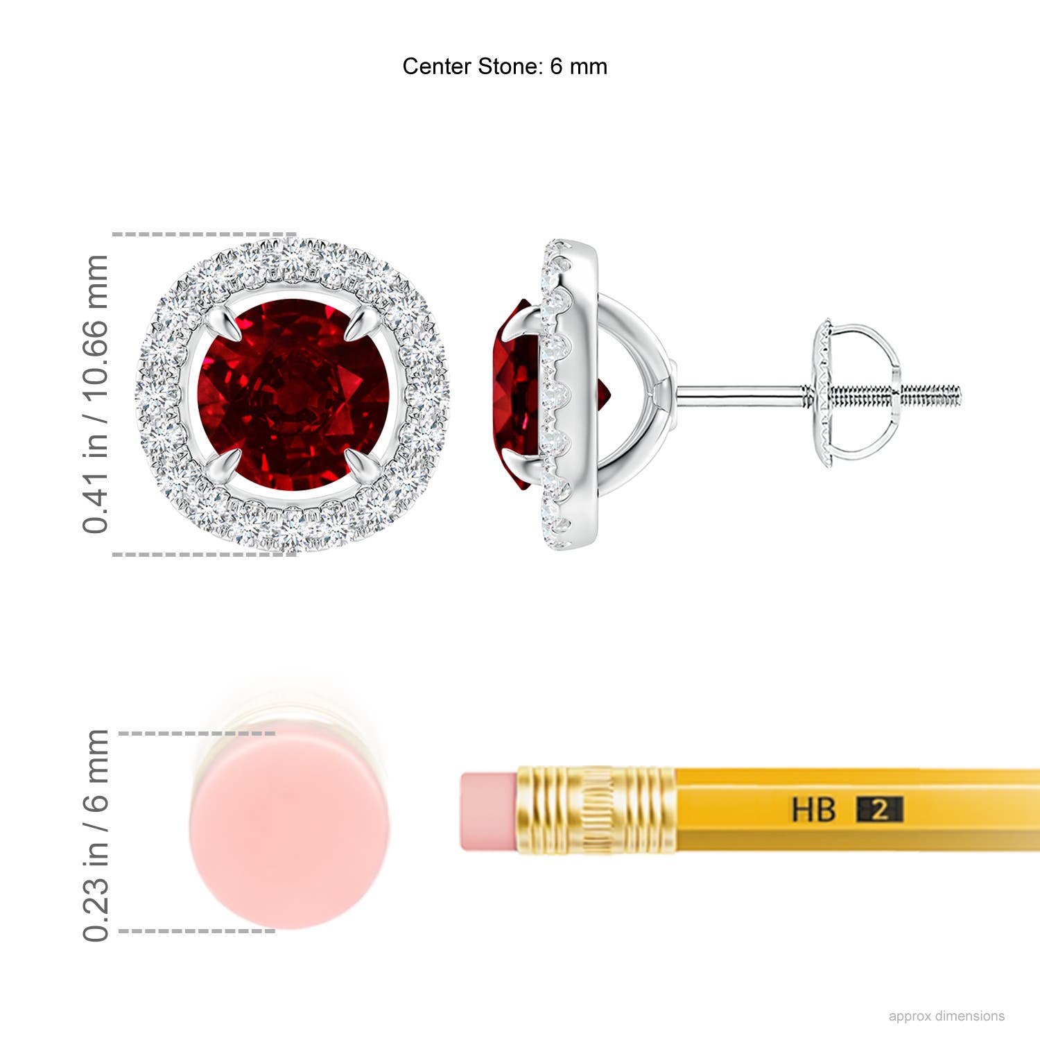 AAAA - Ruby / 2.4 CT / 14 KT White Gold