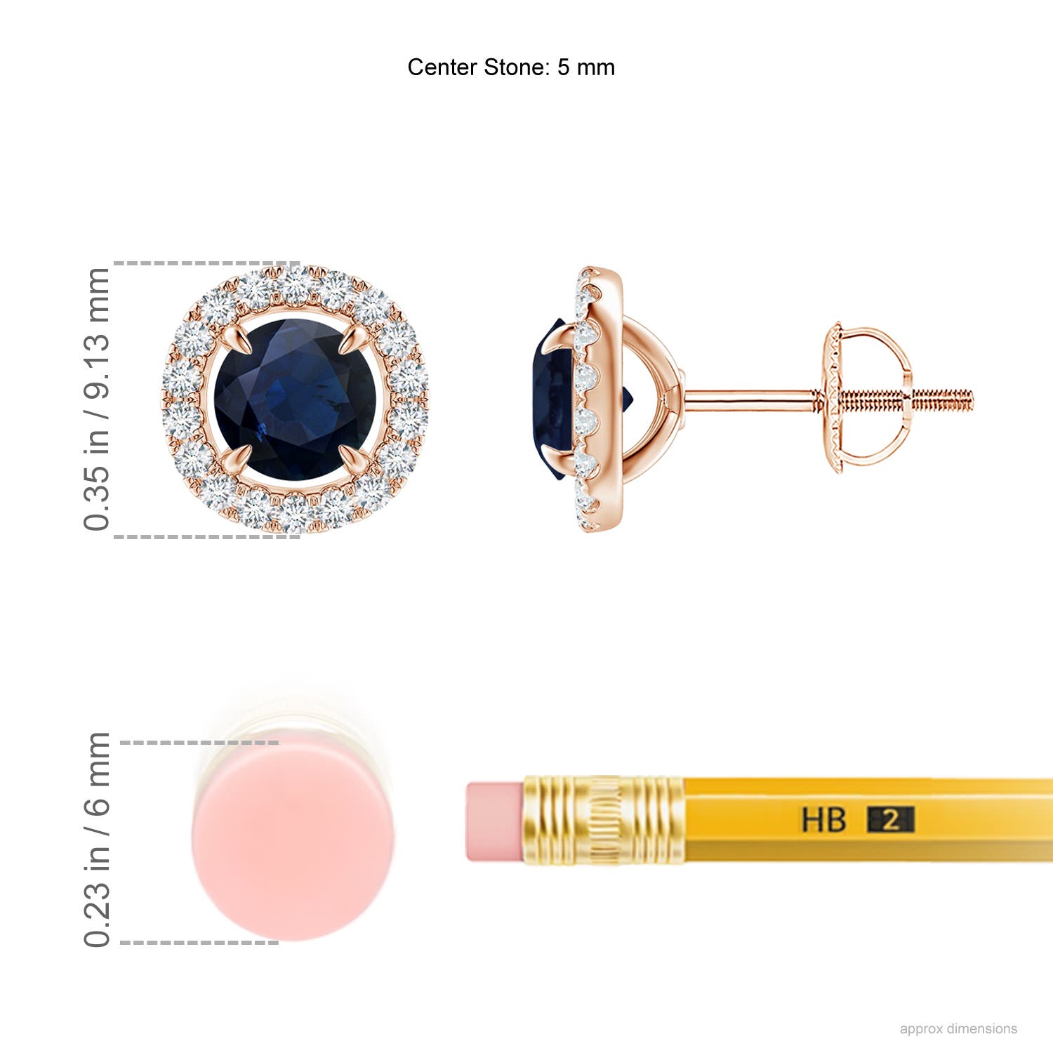 A - Blue Sapphire / 1.49 CT / 14 KT Rose Gold