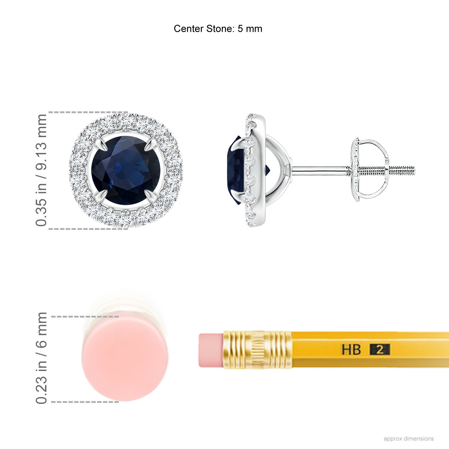 A - Blue Sapphire / 1.49 CT / 14 KT White Gold