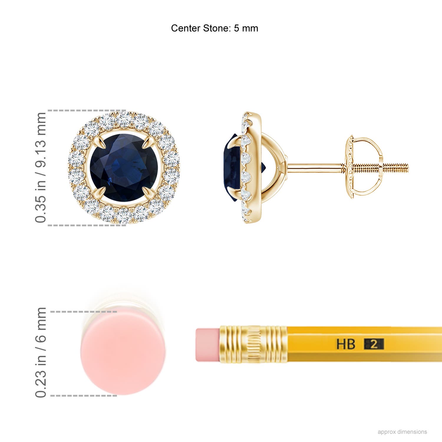 A - Blue Sapphire / 1.49 CT / 14 KT Yellow Gold