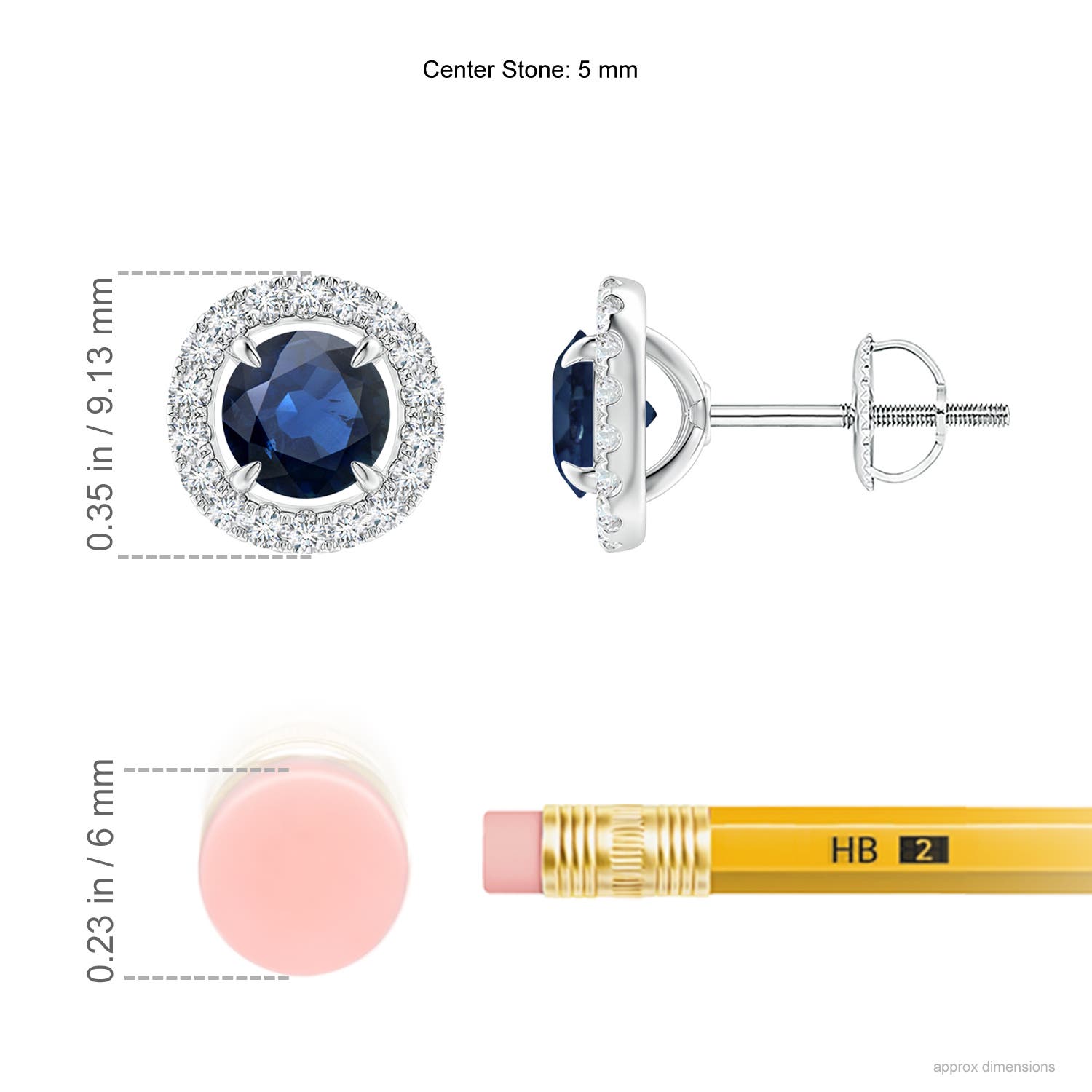 AA - Blue Sapphire / 1.49 CT / 14 KT White Gold