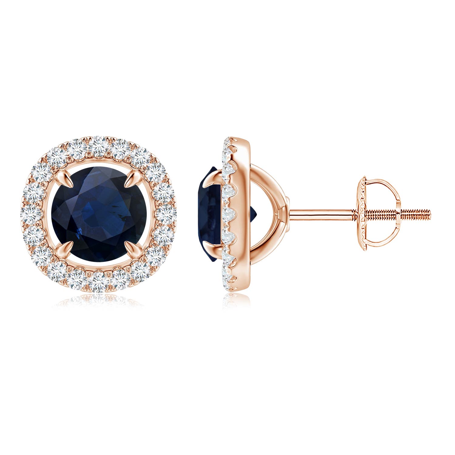 A - Blue Sapphire / 2.4 CT / 14 KT Rose Gold