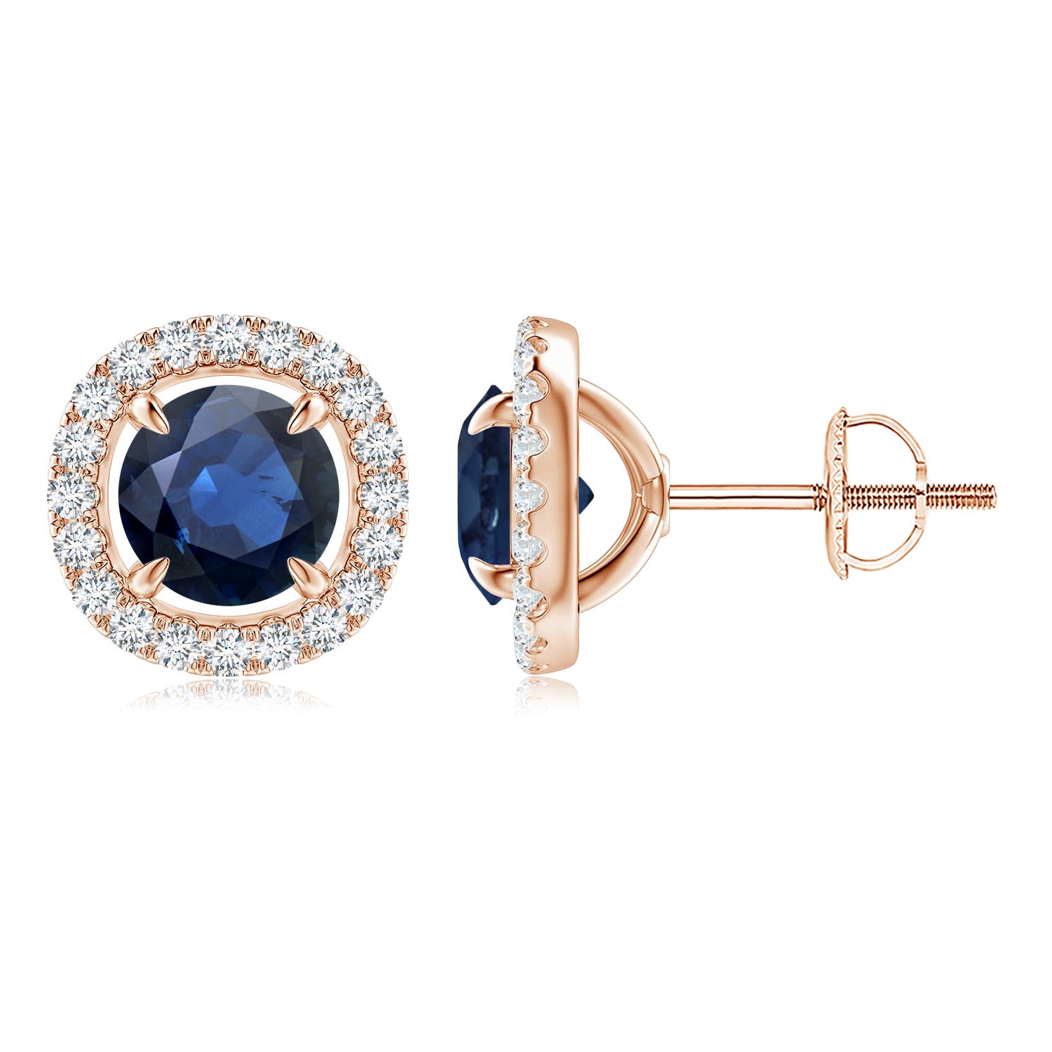 AA - Blue Sapphire / 2.4 CT / 14 KT Rose Gold