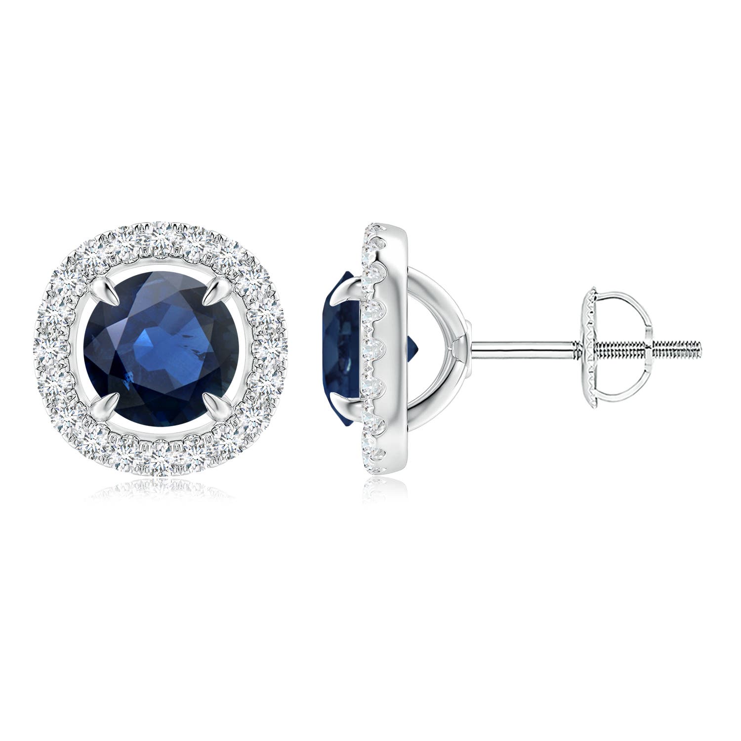 AA - Blue Sapphire / 2.4 CT / 14 KT White Gold