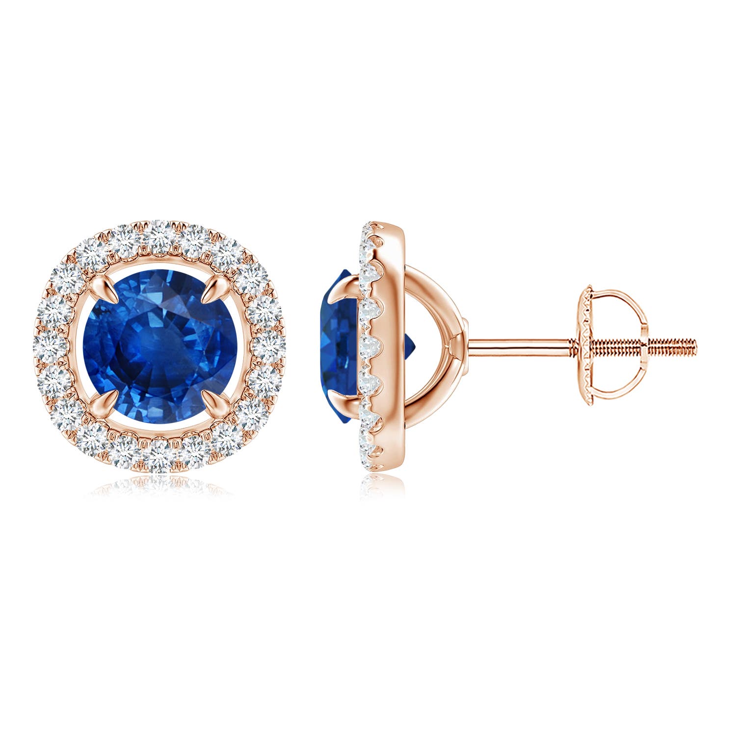 AAA - Blue Sapphire / 2.4 CT / 14 KT Rose Gold