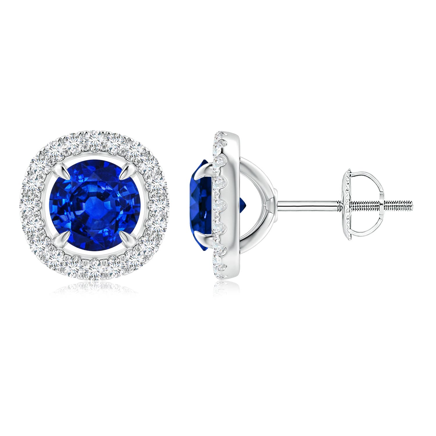 AAAA - Blue Sapphire / 2.4 CT / 14 KT White Gold