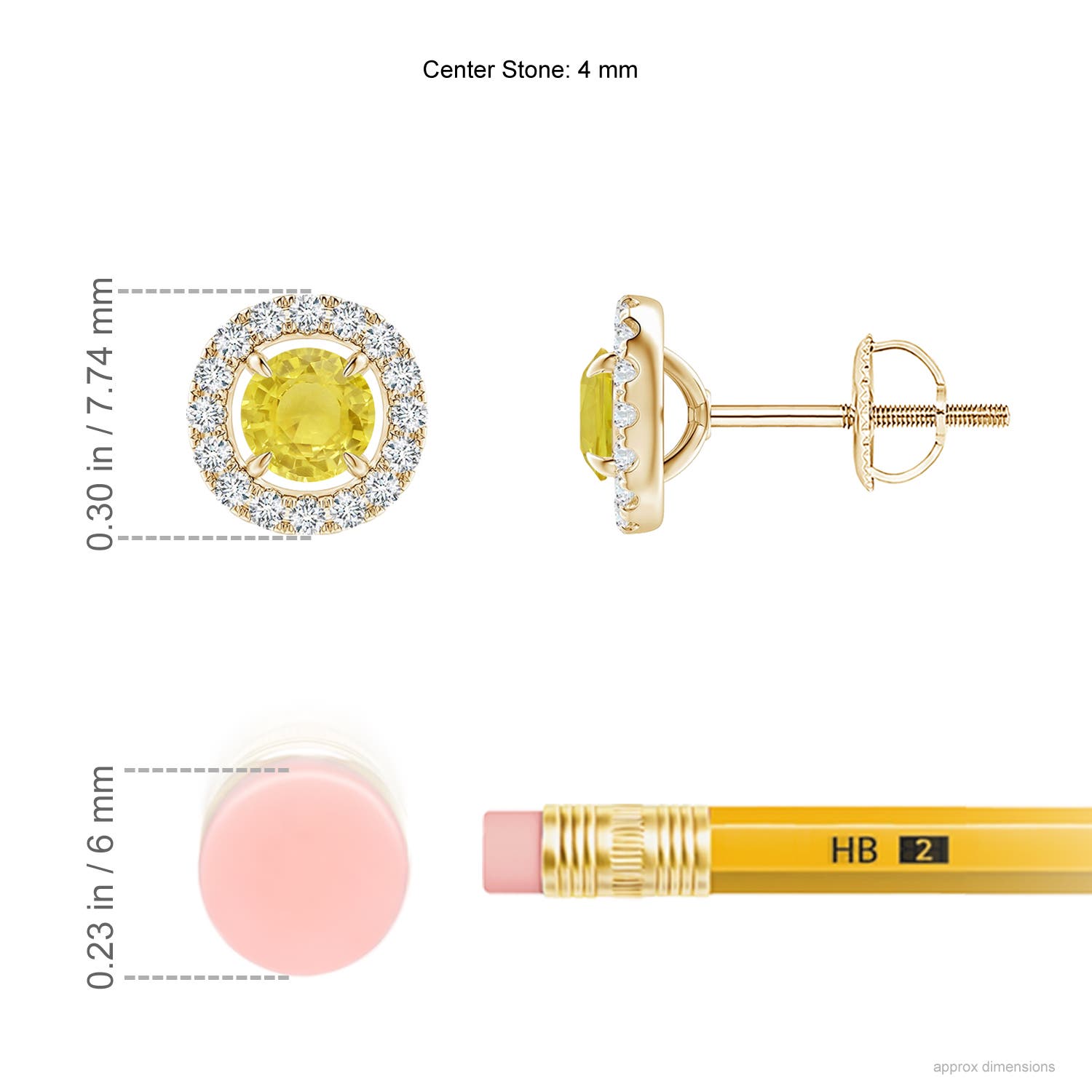 A - Yellow Sapphire / 0.73 CT / 14 KT Yellow Gold