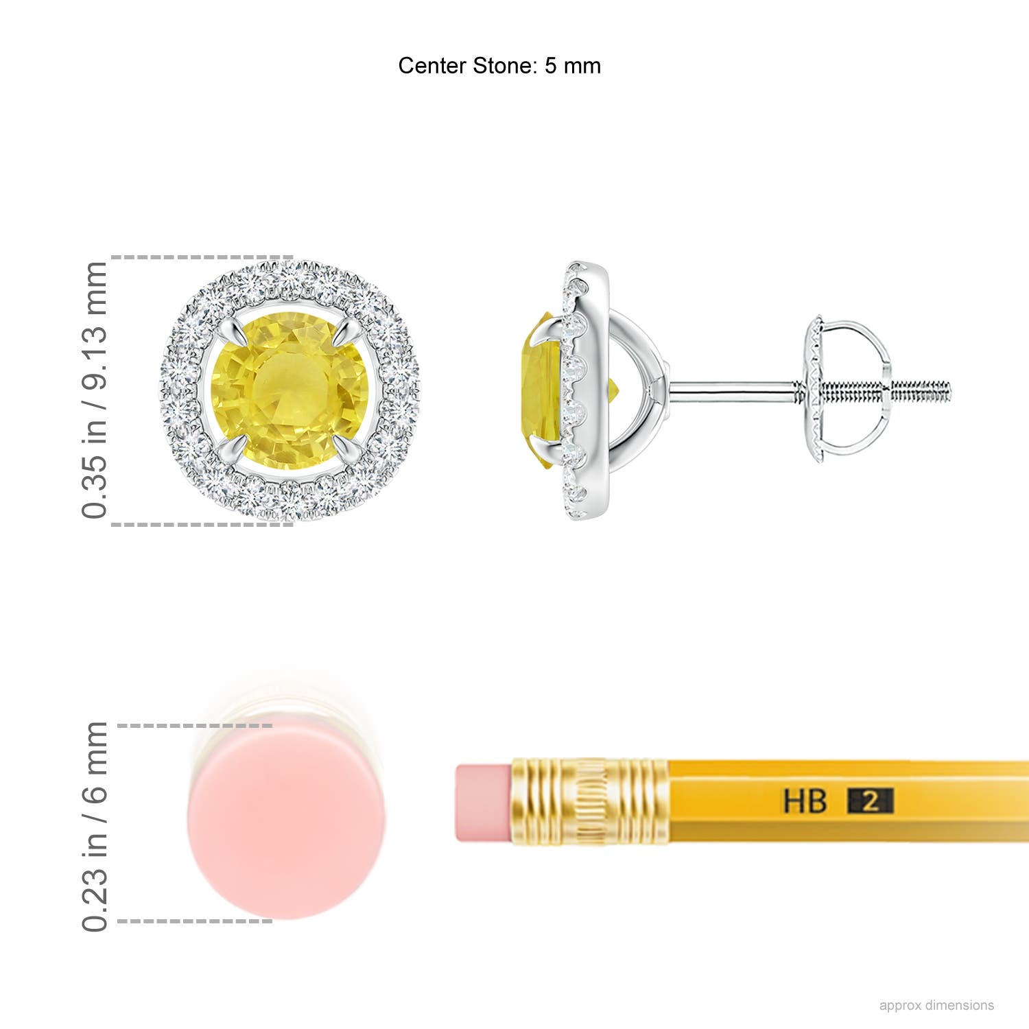 A - Yellow Sapphire / 1.35 CT / 14 KT White Gold