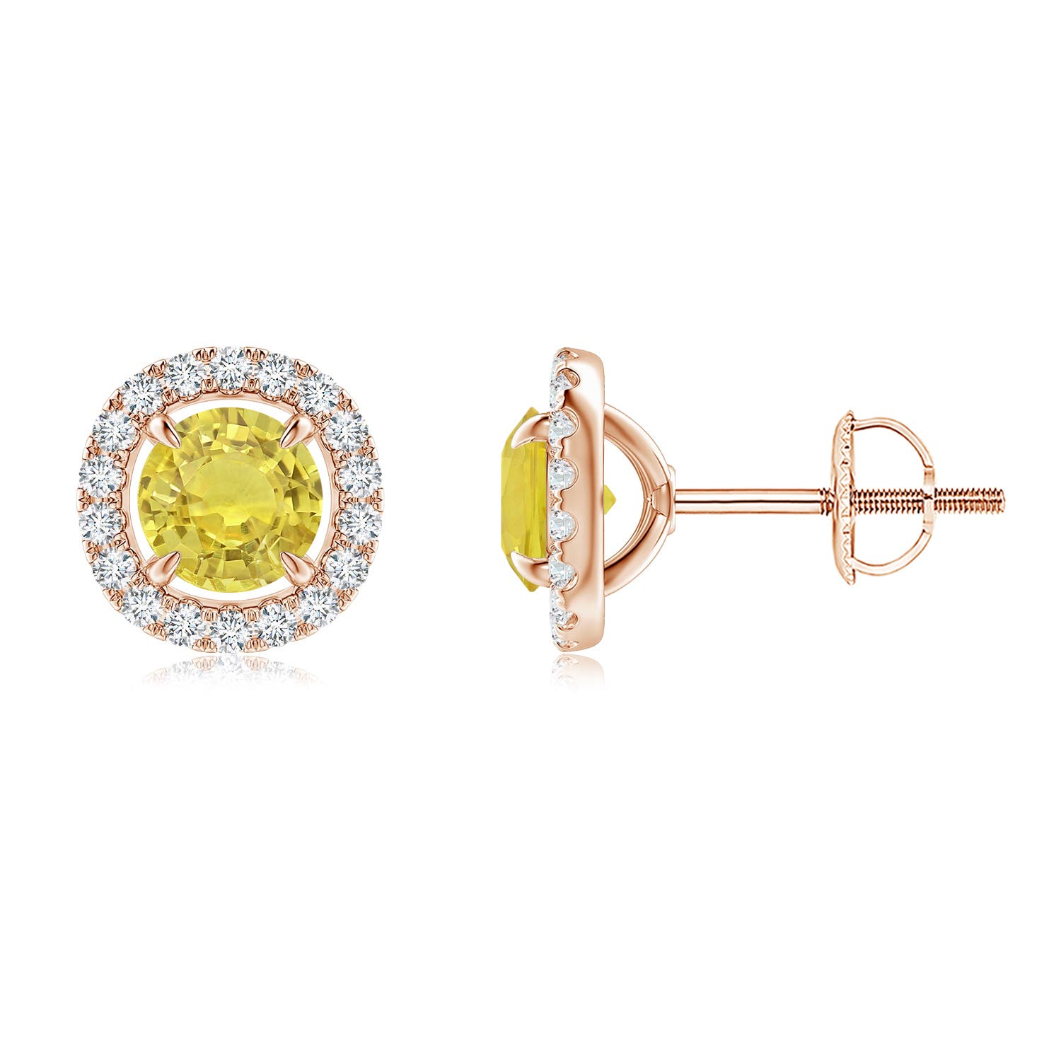 AA - Yellow Sapphire / 1.35 CT / 14 KT Rose Gold