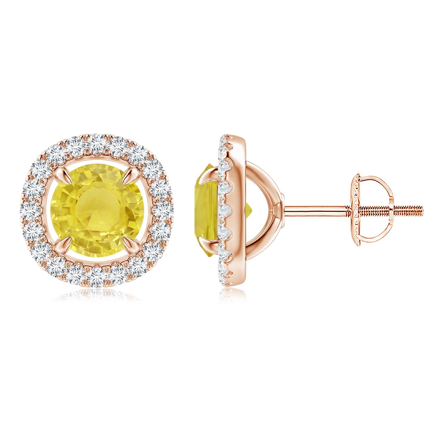 A - Yellow Sapphire / 2.4 CT / 14 KT Rose Gold