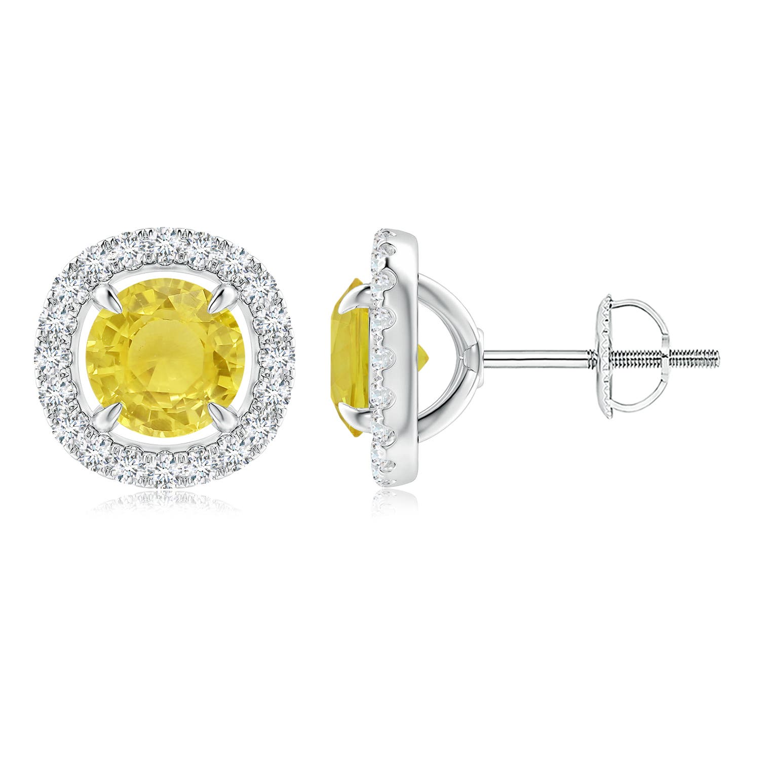 A - Yellow Sapphire / 2.4 CT / 14 KT White Gold