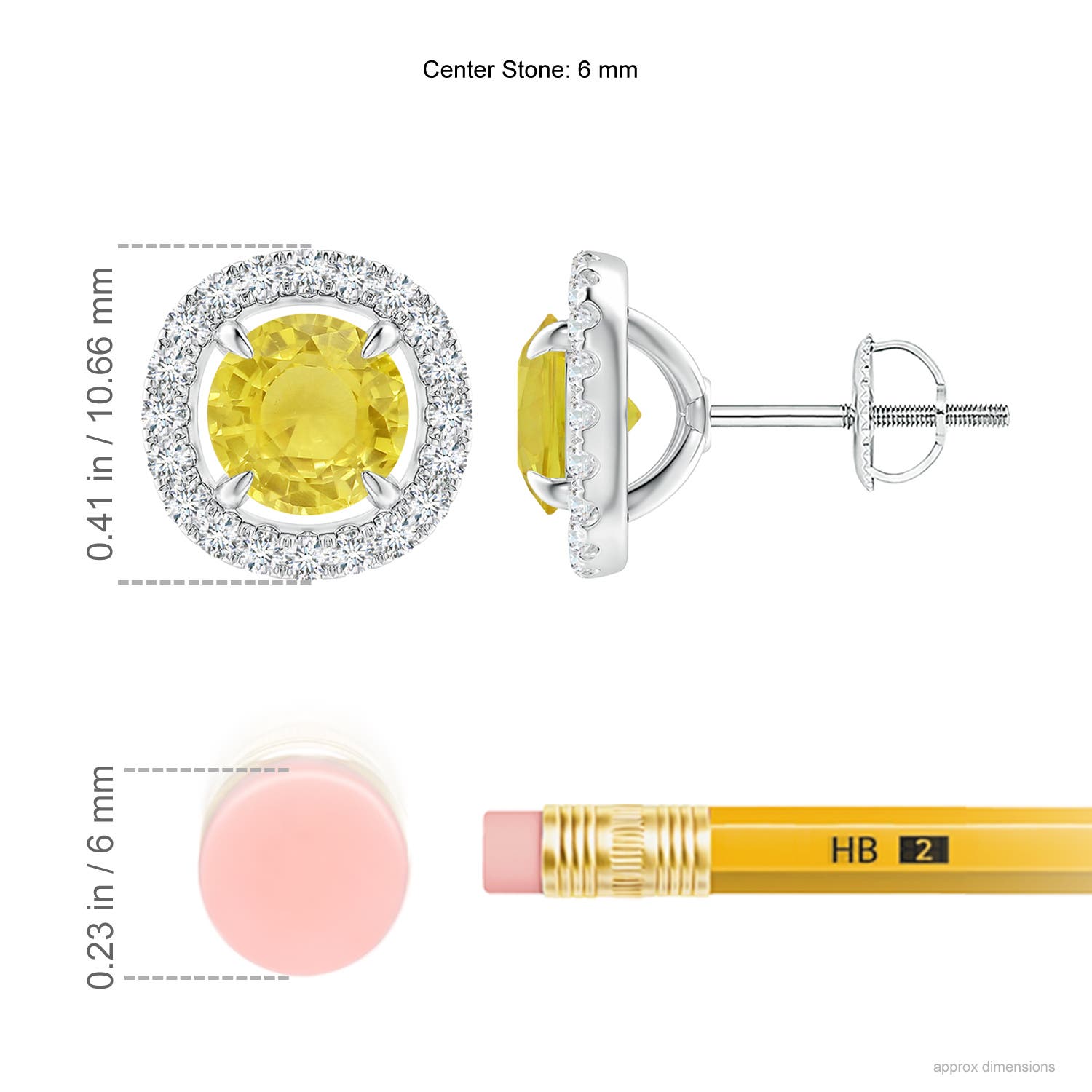 A - Yellow Sapphire / 2.4 CT / 14 KT White Gold