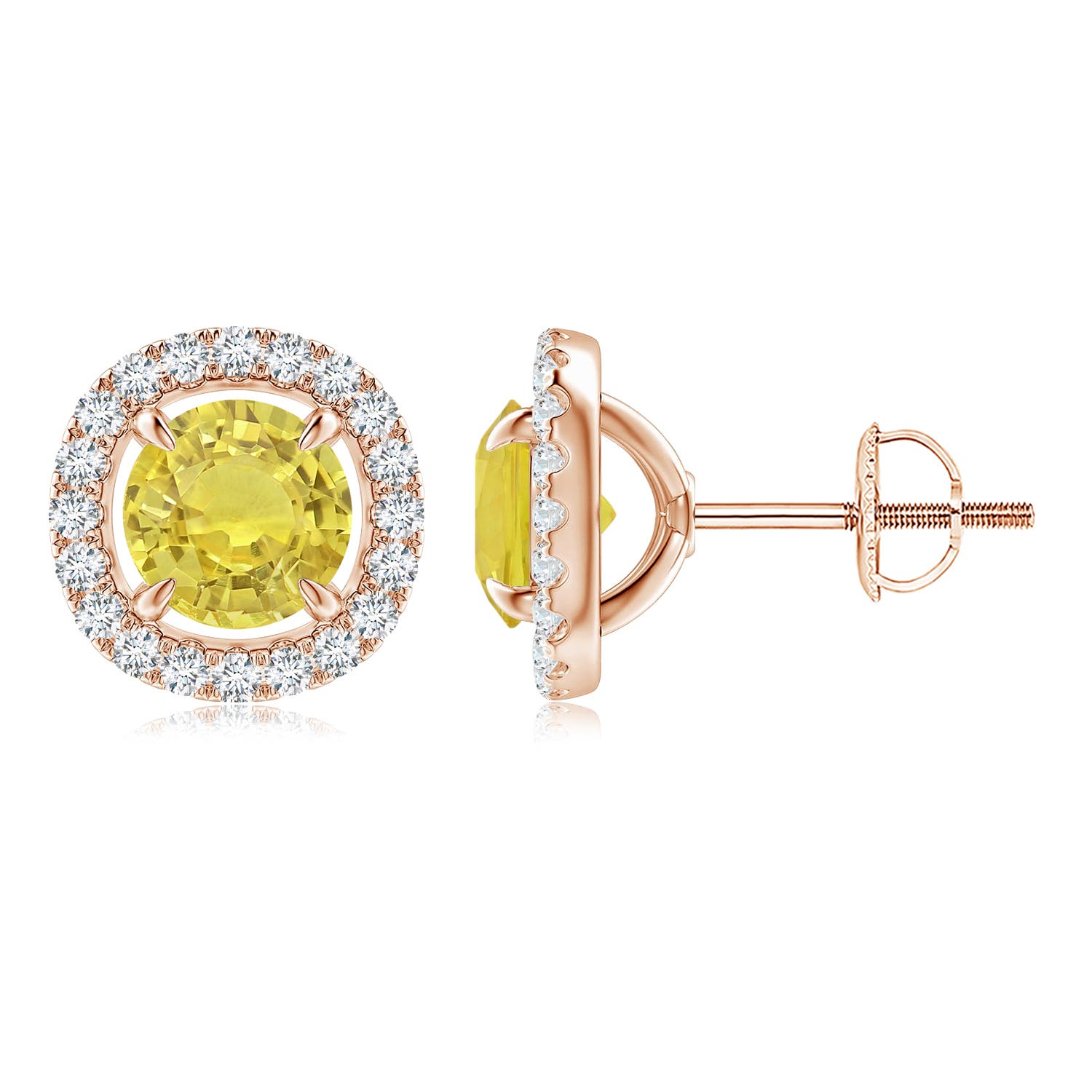 AA - Yellow Sapphire / 2.4 CT / 14 KT Rose Gold