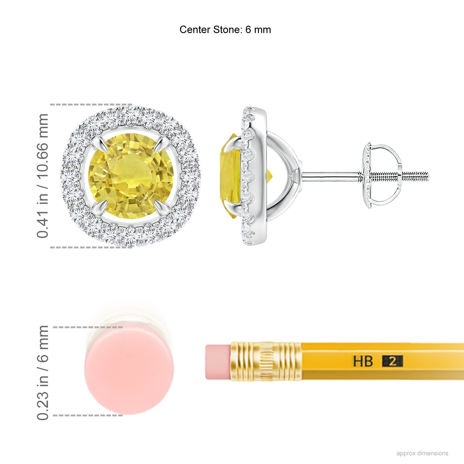 AA - Yellow Sapphire / 2.4 CT / 14 KT White Gold