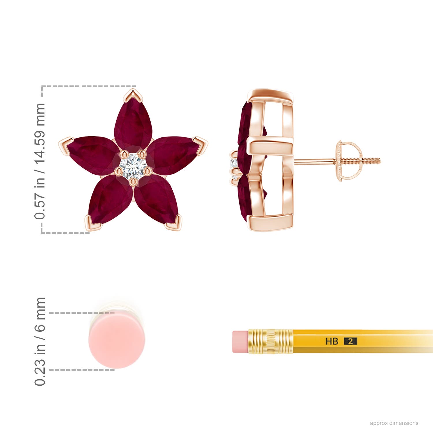 A - Ruby / 4.14 CT / 14 KT Rose Gold