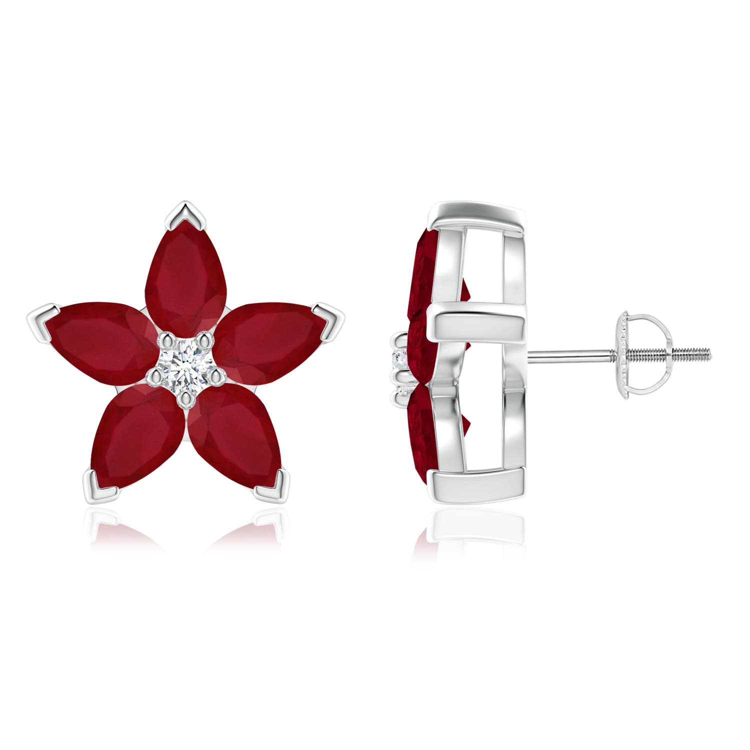 AA - Ruby / 4.14 CT / 14 KT White Gold