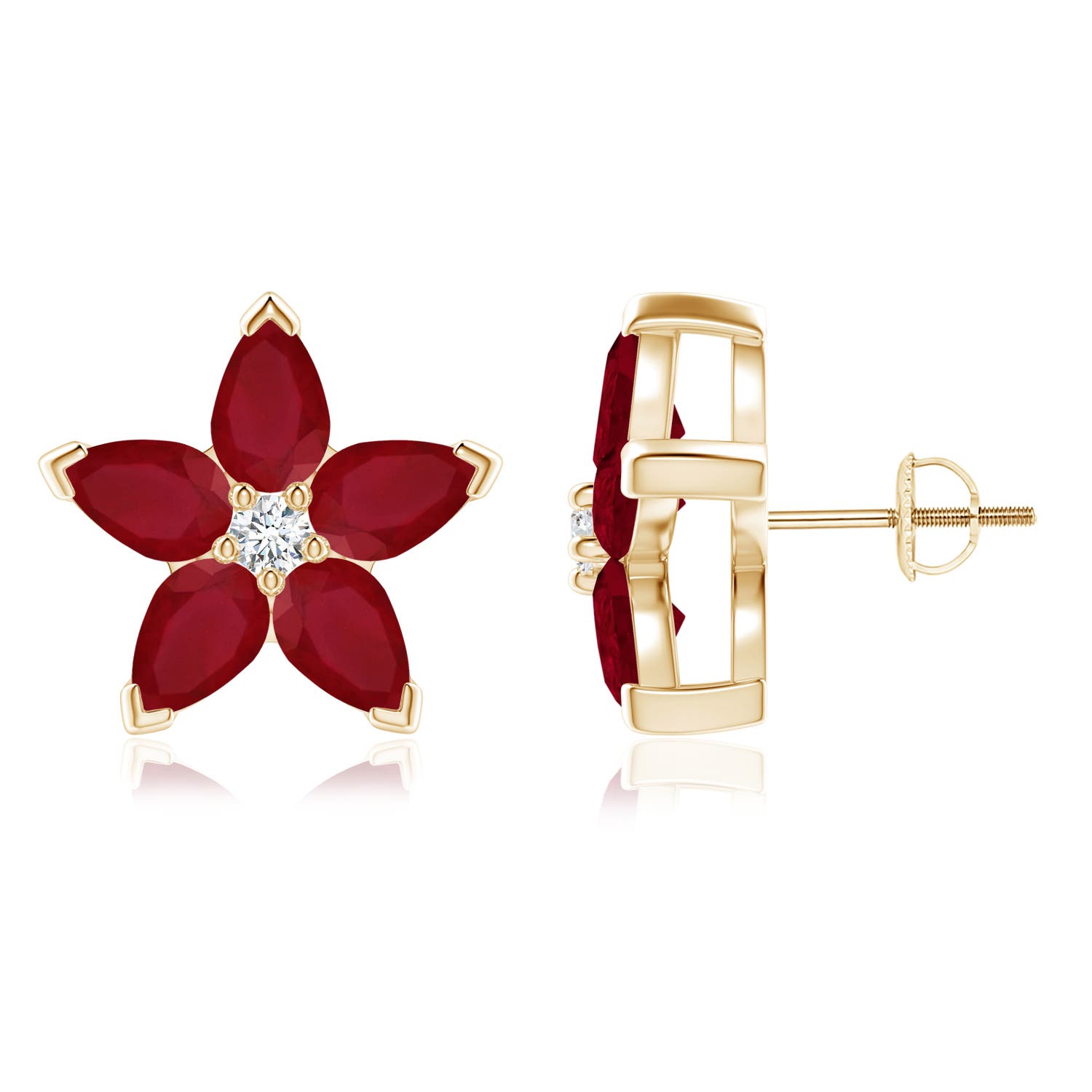 AA - Ruby / 4.14 CT / 14 KT Yellow Gold