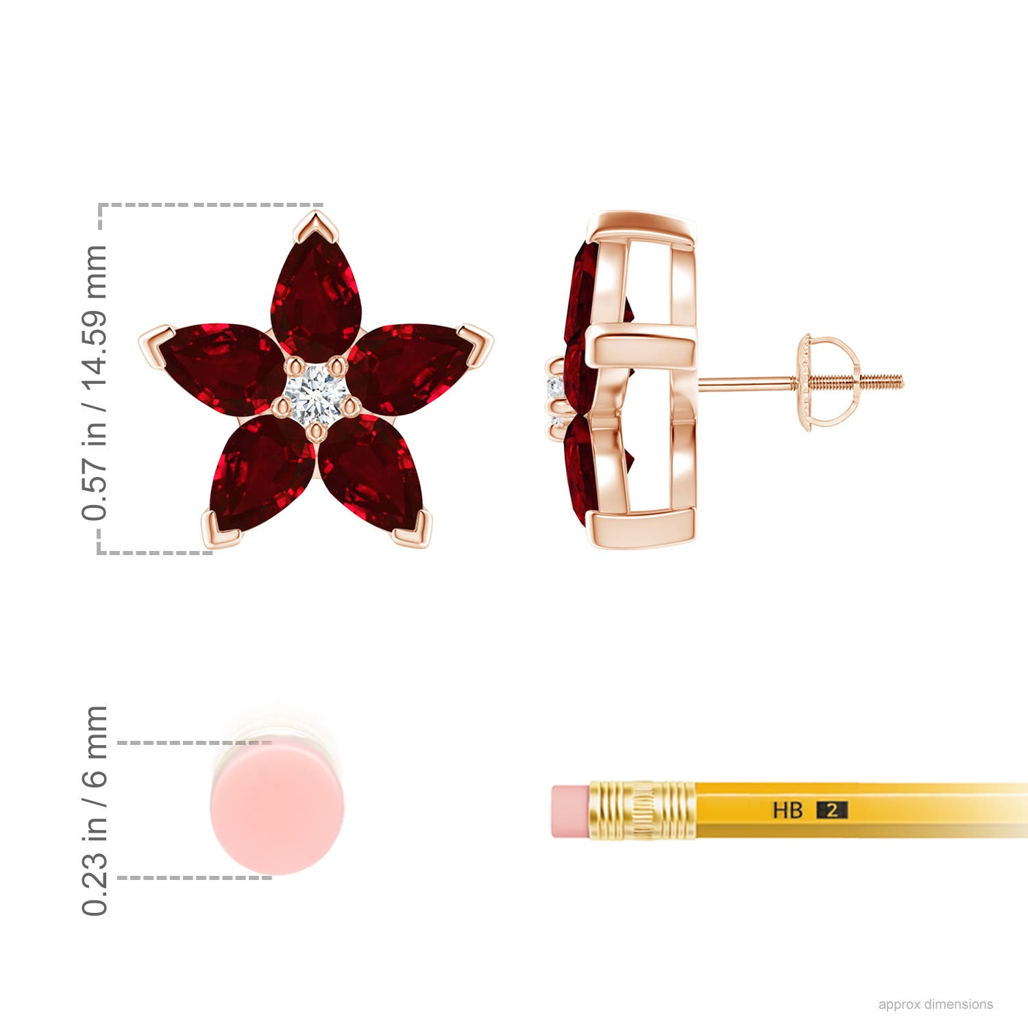 AAAA - Ruby / 4.14 CT / 14 KT Rose Gold