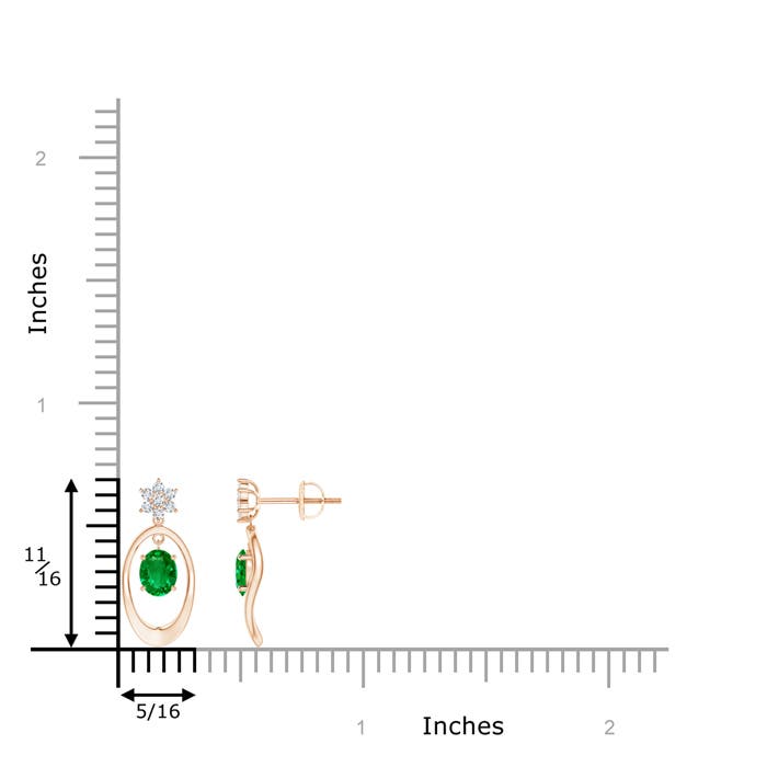 Premium - Lab-Grown Emerald / 0.74 CT / 14 KT Rose Gold