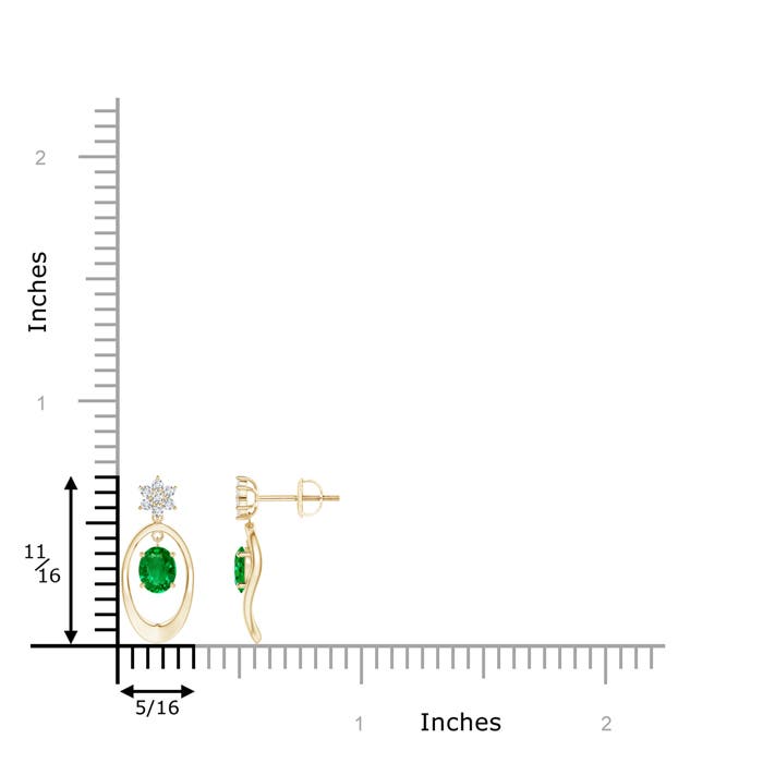 Premium - Lab-Grown Emerald / 0.74 CT / 14 KT Yellow Gold