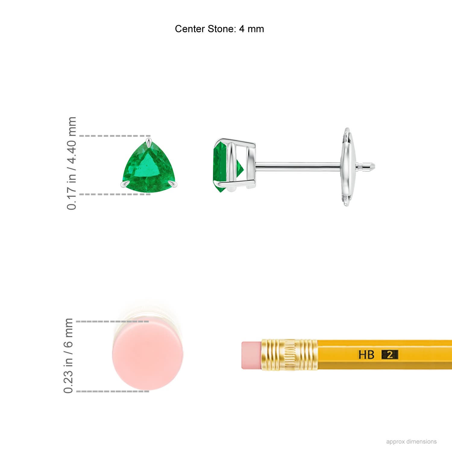 AA - Emerald / 0.44 CT / 14 KT White Gold