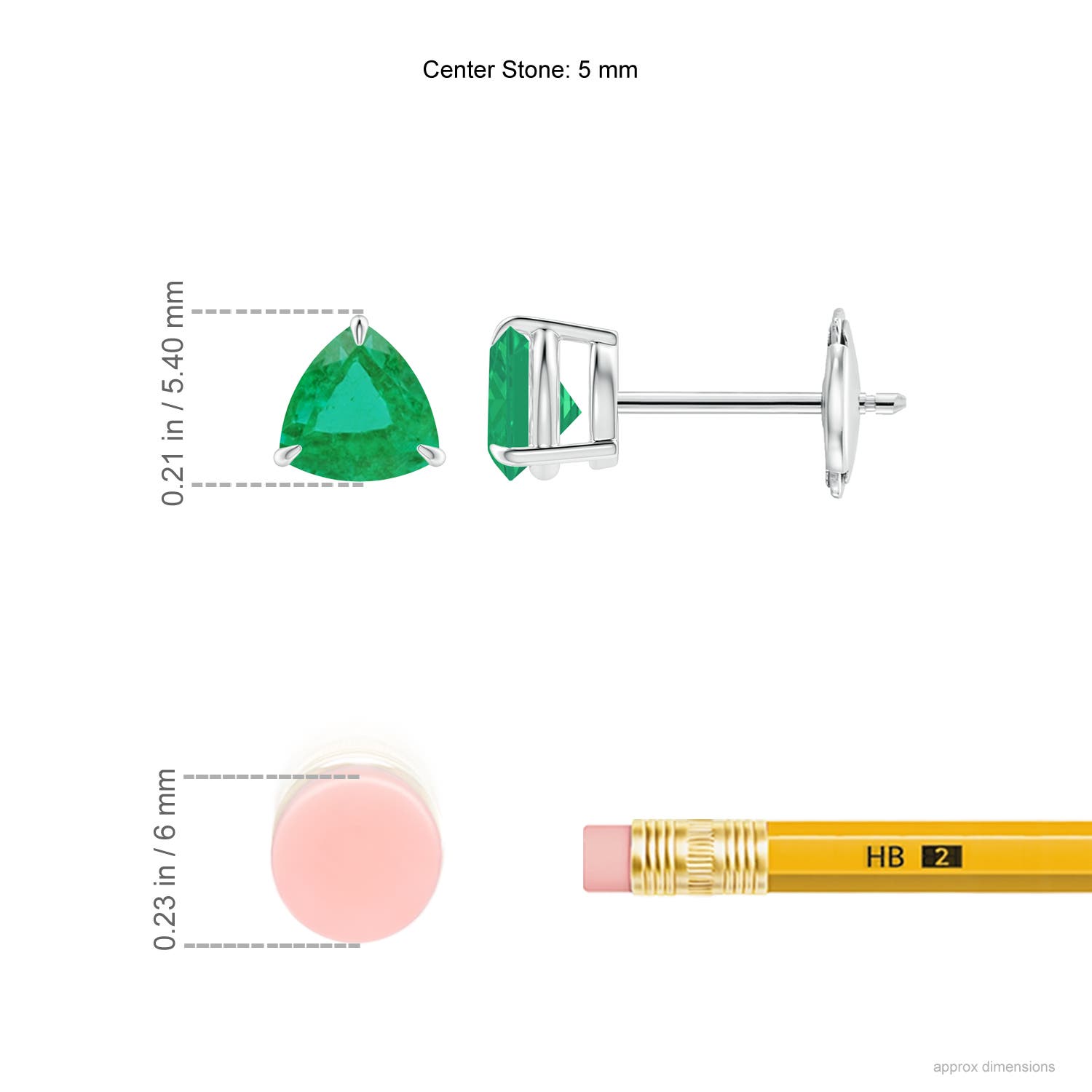 A - Emerald / 0.86 CT / 14 KT White Gold