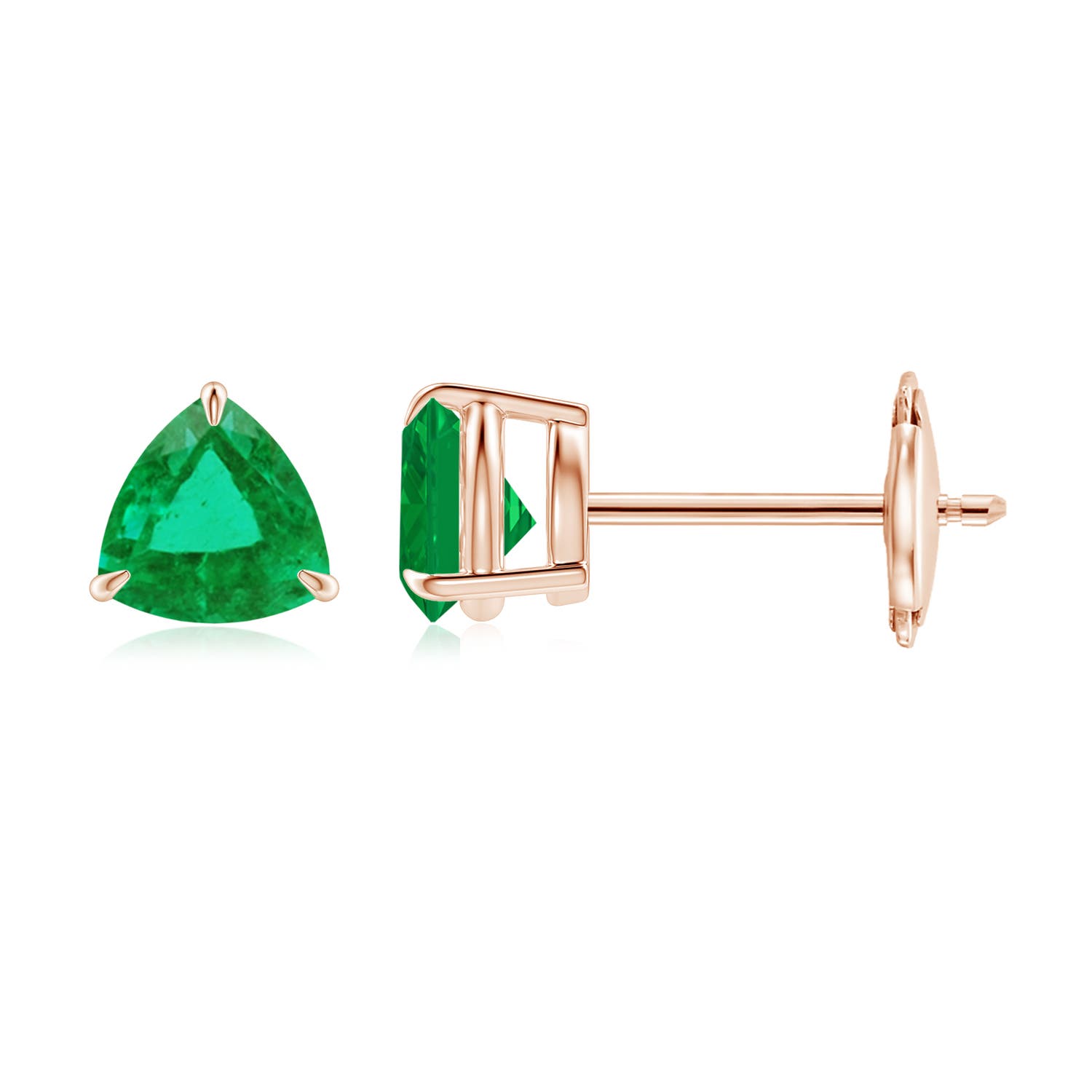 AA - Emerald / 0.86 CT / 14 KT Rose Gold