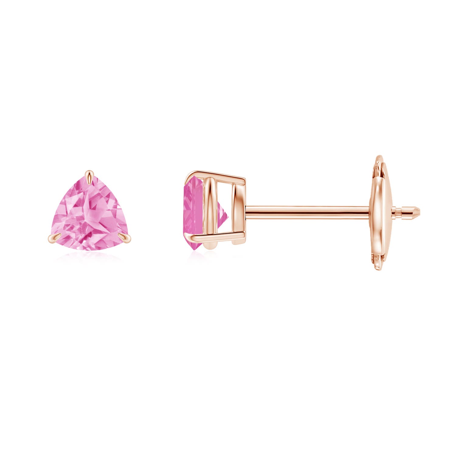 A - Pink Sapphire / 0.5 CT / 14 KT Rose Gold