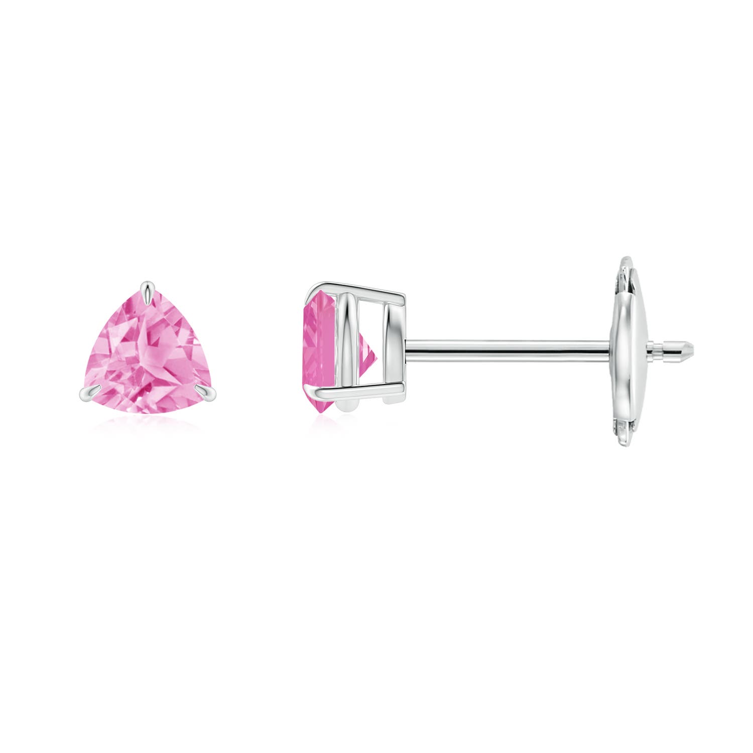 A - Pink Sapphire / 0.5 CT / 14 KT White Gold