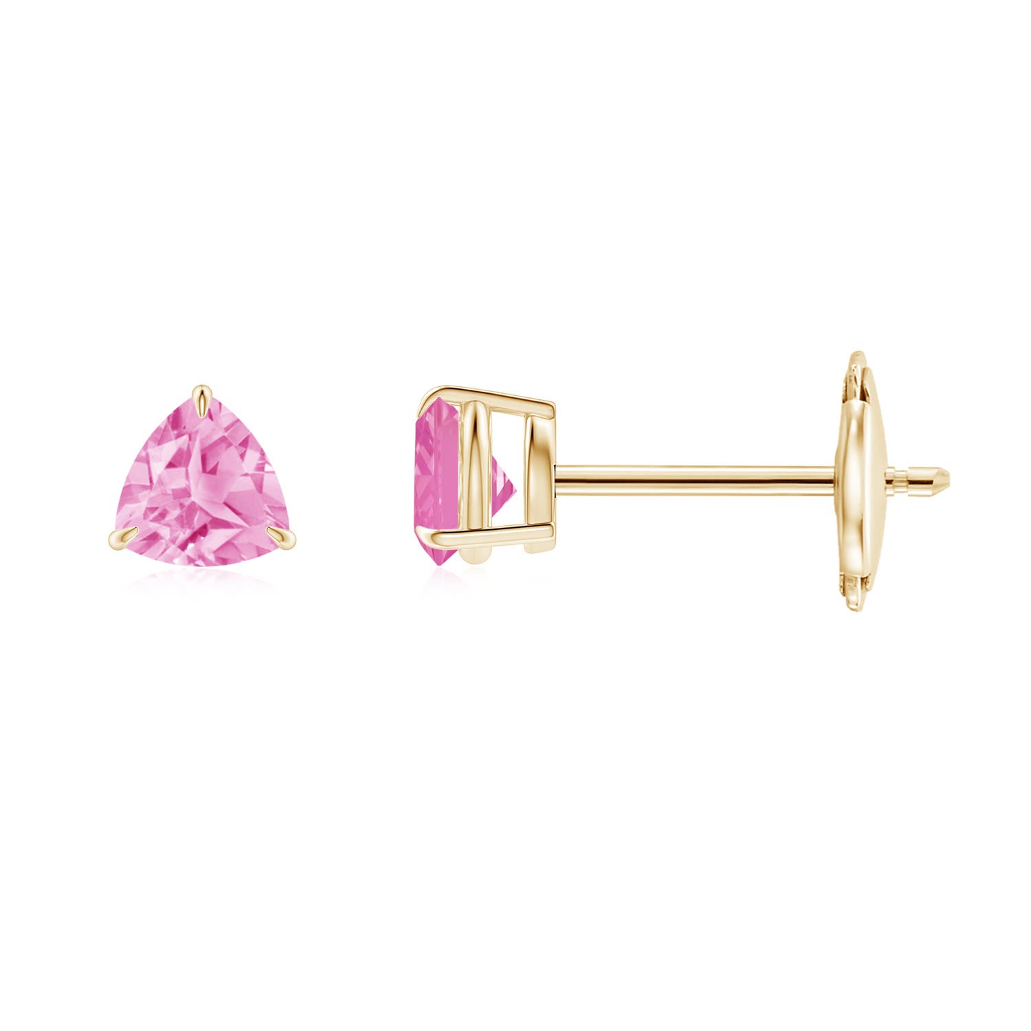 A - Pink Sapphire / 0.5 CT / 14 KT Yellow Gold