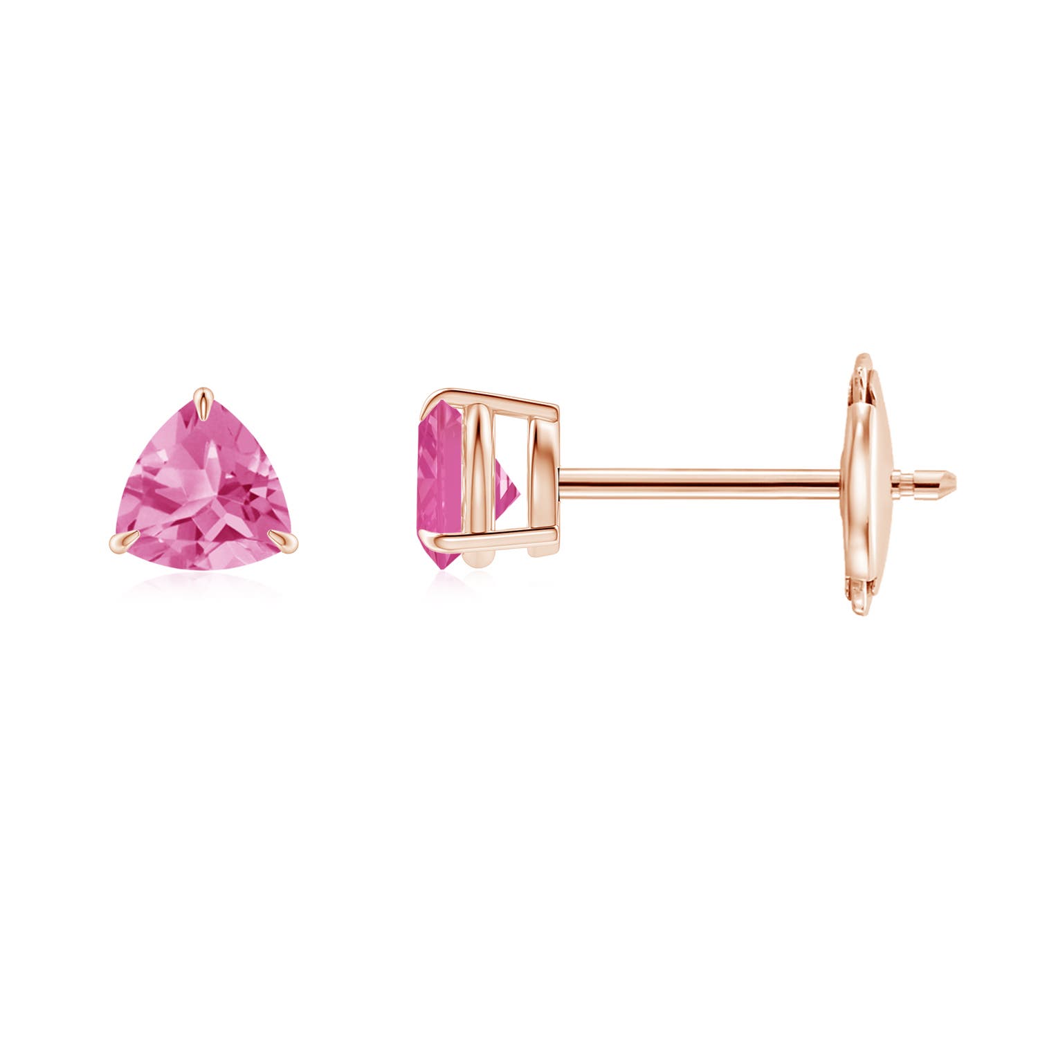 AA - Pink Sapphire / 0.5 CT / 14 KT Rose Gold