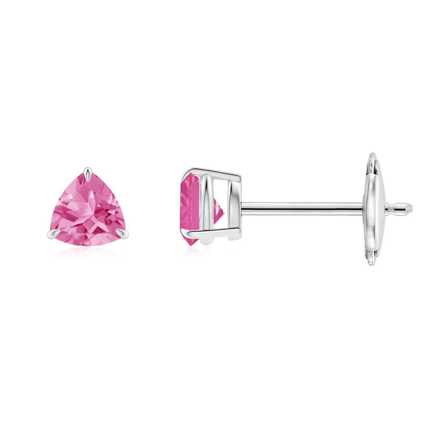 AA - Pink Sapphire / 0.5 CT / 14 KT White Gold