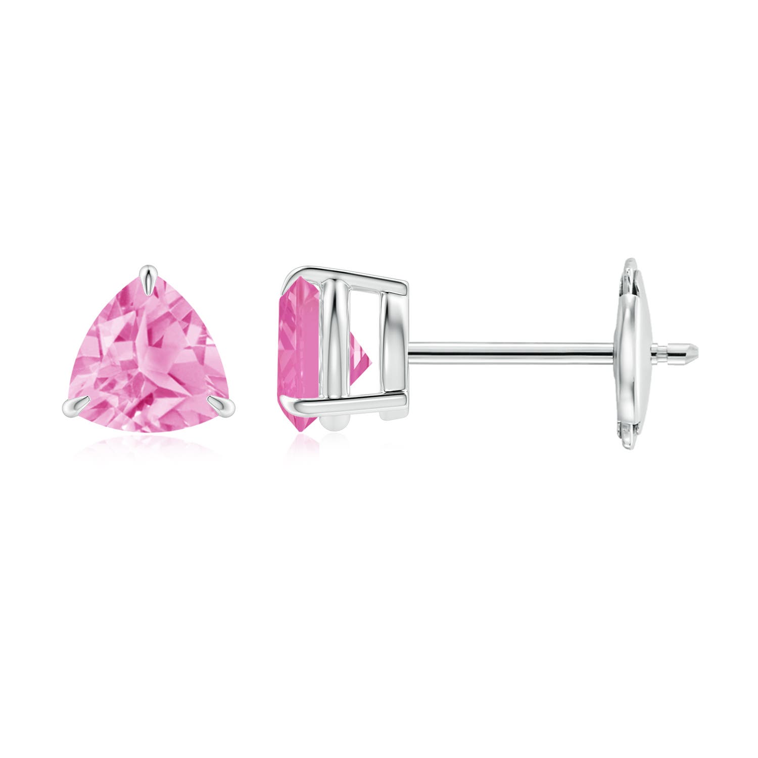 A - Pink Sapphire / 1.1 CT / 14 KT White Gold