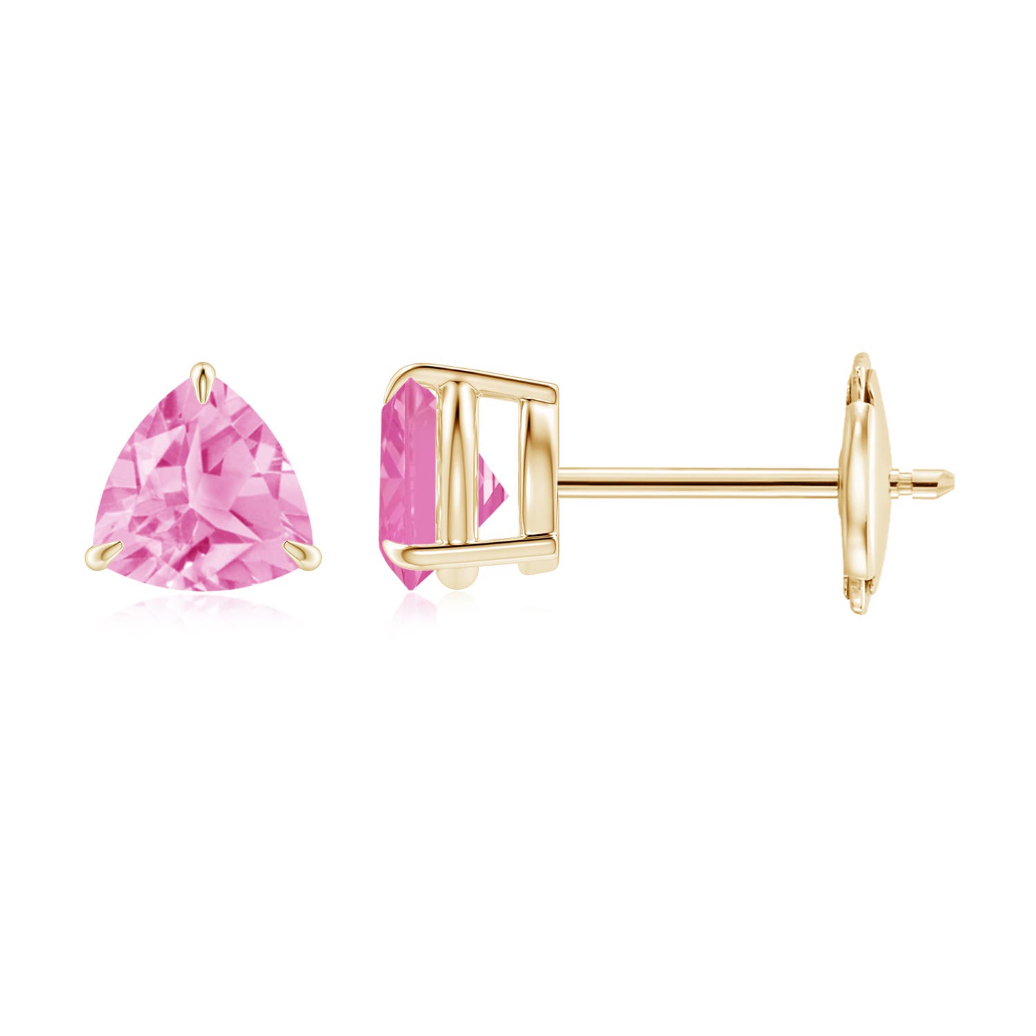 A - Pink Sapphire / 1.1 CT / 14 KT Yellow Gold