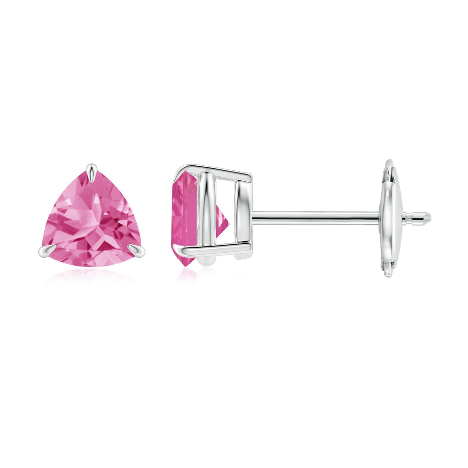 AA - Pink Sapphire / 1.1 CT / 14 KT White Gold