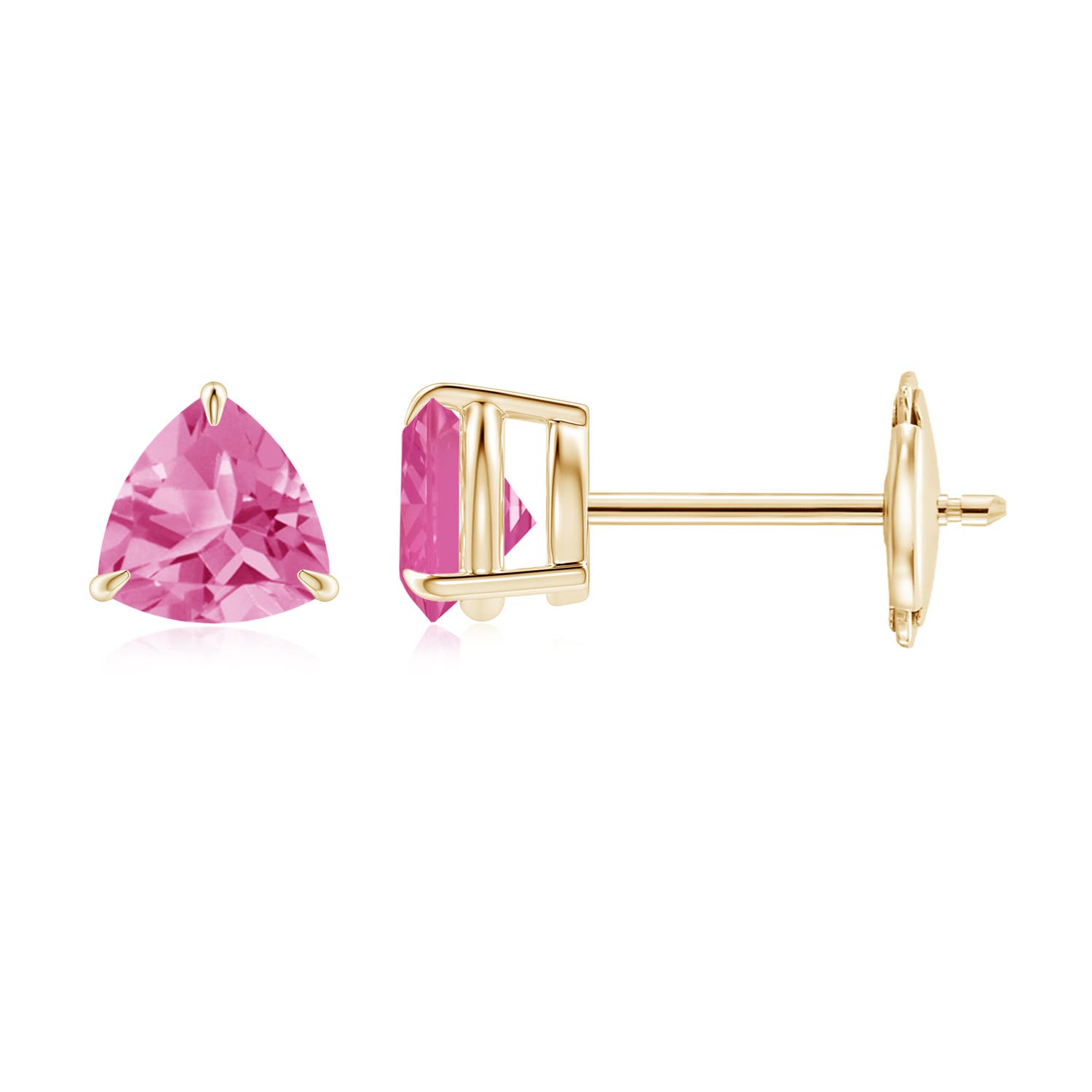 AA - Pink Sapphire / 1.1 CT / 14 KT Yellow Gold