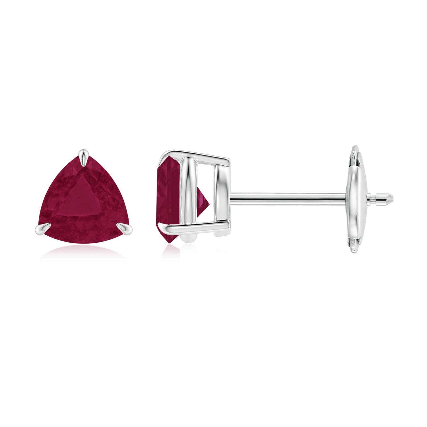 A - Ruby / 1.1 CT / 14 KT White Gold