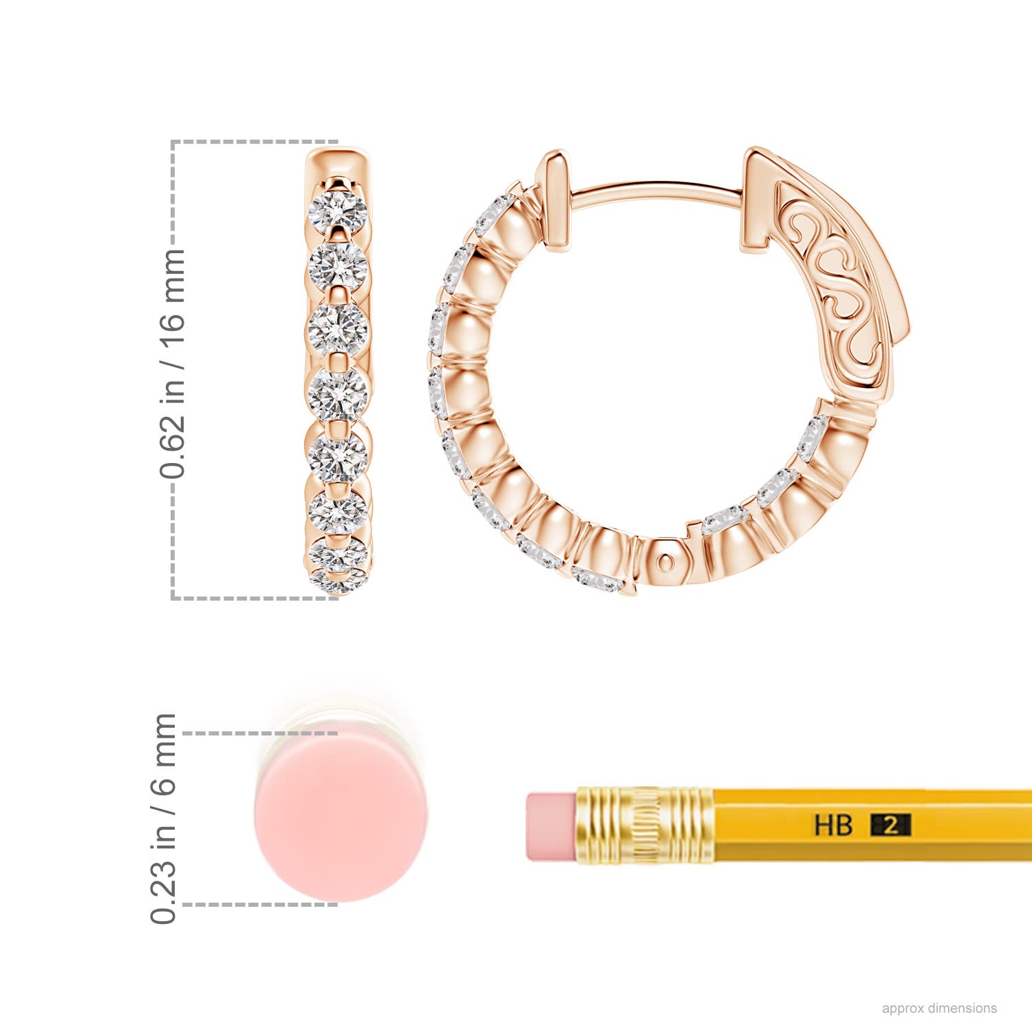 I-J, I1-I2 / 0.77 CT / 14 KT Rose Gold