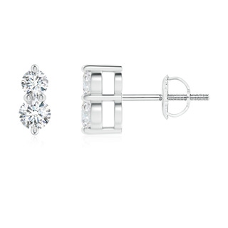 2.7mm GVS2 Classic Two Stone Diamond Earrings in P950 Platinum