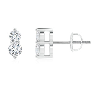 2.7mm GVS2 Classic Two Stone Diamond Earrings in White Gold