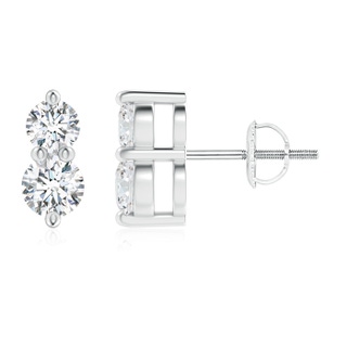 3.5mm GVS2 Classic Two Stone Diamond Earrings in P950 Platinum