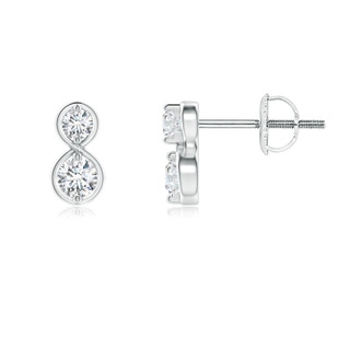 2.9mm GVS2 Two Stone Diamond Infinity Earrings in P950 Platinum