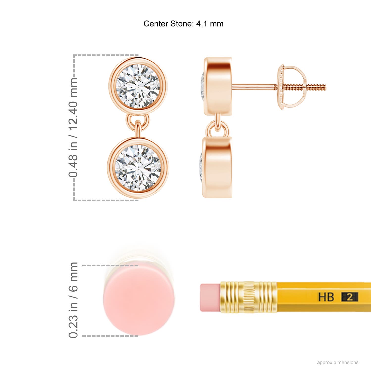 H, SI2 / 0.94 CT / 14 KT Rose Gold