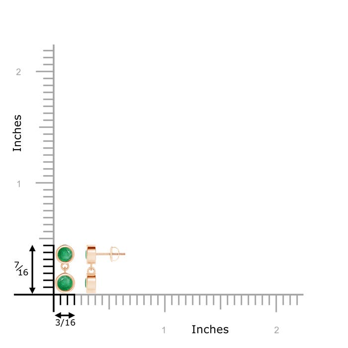 A - Emerald / 0.72 CT / 14 KT Rose Gold