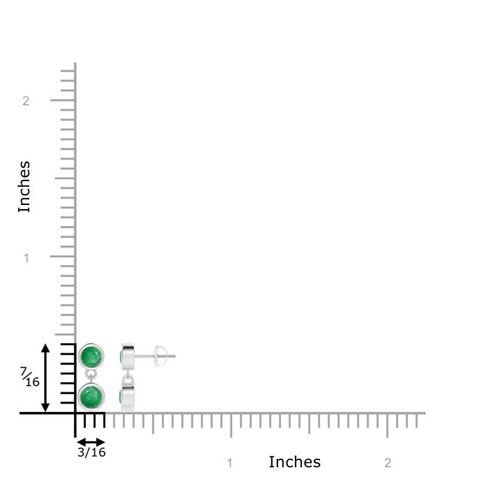 A - Emerald / 0.72 CT / 14 KT White Gold