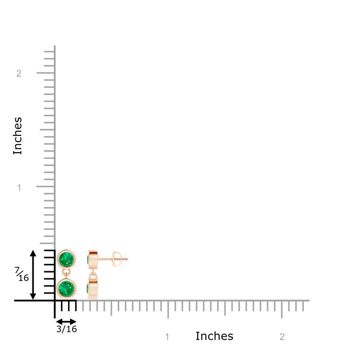 AAA - Emerald / 0.72 CT / 14 KT Rose Gold