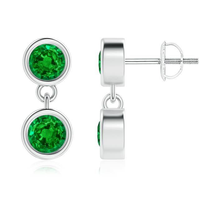 AAAA - Emerald / 0.72 CT / 14 KT White Gold