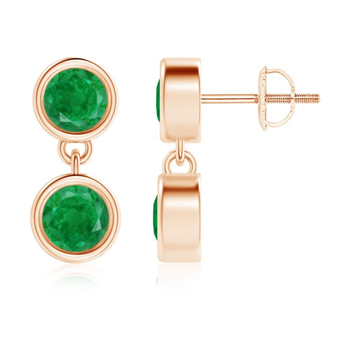 AA - Emerald / 0.94 CT / 14 KT Rose Gold