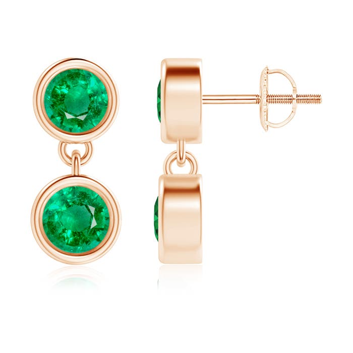 AAA - Emerald / 0.94 CT / 14 KT Rose Gold